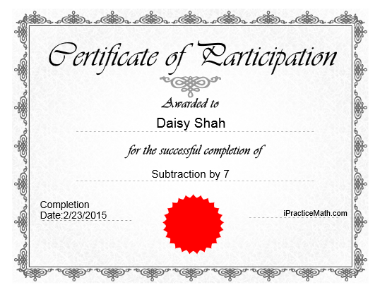 Certificate Of Participation